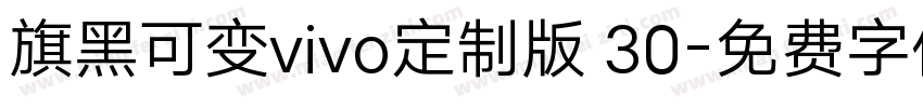 旗黑可变vivo定制版 30字体转换